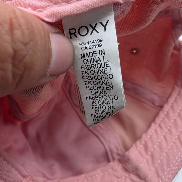 Roxy Next Level Womens Pink Palm Tree Baseball Cap Casual Embroidered Hat - Picture 6 of 9
